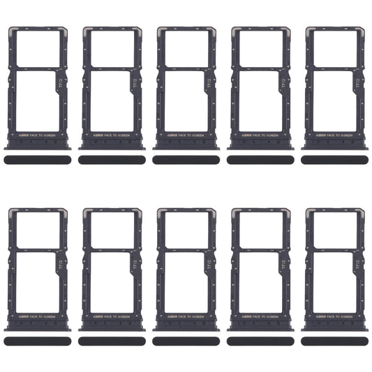For Xiaomi Redmi 15 5G 10pcs SIM Card Tray + SIM Card Tray / Micro SD Card Tray (Black)