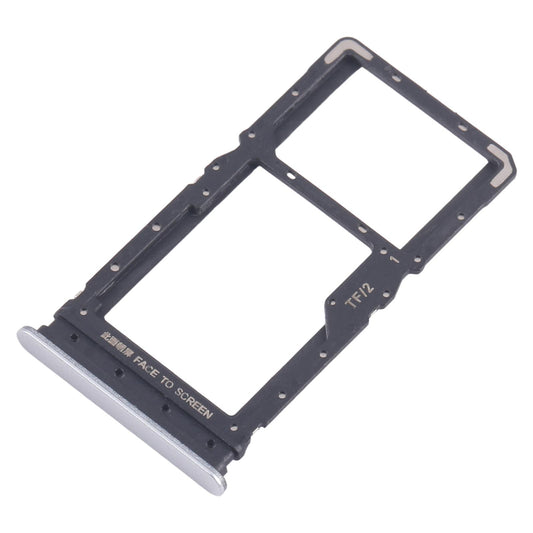 For Xiaomi Redmi 15 5G 10pcs SIM Card Tray + SIM Card Tray / Micro SD Card Tray (Silver)