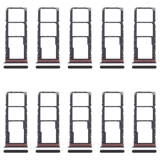 For Xiaomi Redmi A5 4G 10pcs SIM Card Tray + SIM Card Tray + Micro SD Card Tray (Black)
