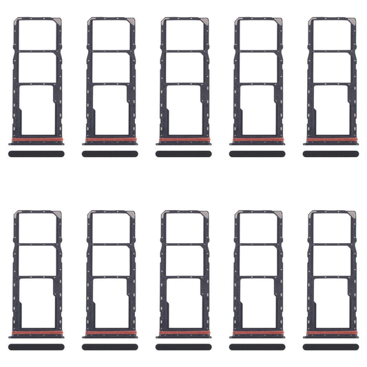 For Xiaomi Redmi A5 4G 10pcs SIM Card Tray + SIM Card Tray + Micro SD Card Tray (Black)