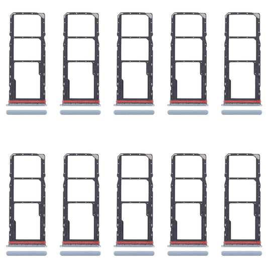 For Xiaomi Redmi A5 4G 10pcs SIM Card Tray + SIM Card Tray + Micro SD Card Tray (Blue)