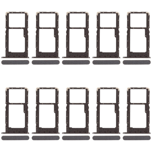 For OPPO A78 5G CPH2483 CPH2495 10pcs SIM Card Tray + SIM Card Tray / Micro SD Card Tray (Black)