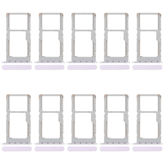 For OPPO A78 5G CPH2483 CPH2495 10pcs SIM Card Tray + SIM Card Tray / Micro SD Card Tray (Purple)