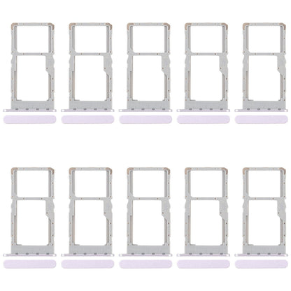 For OPPO A78 5G CPH2483 CPH2495 10pcs SIM Card Tray + SIM Card Tray / Micro SD Card Tray (Purple)