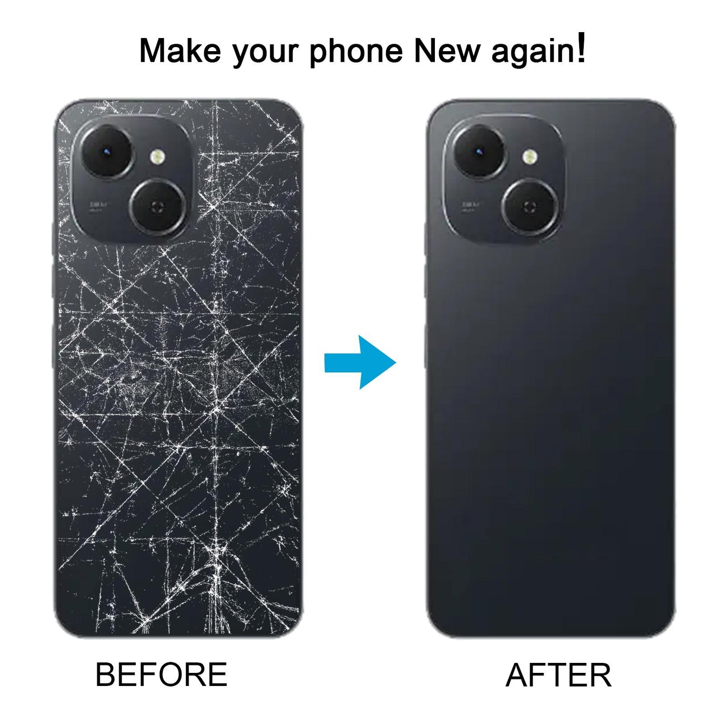 For Tecno Spark 40C Original Battery Back Cover(Black)