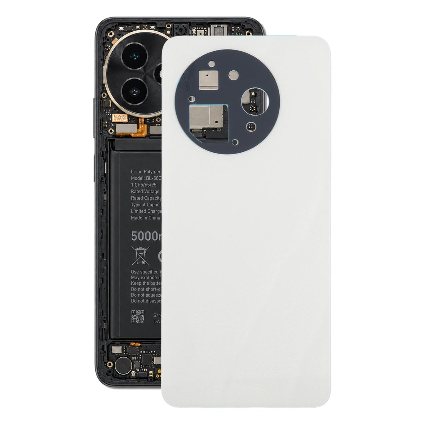 For Itel S24 S667LN Original Battery Back Cover(White)