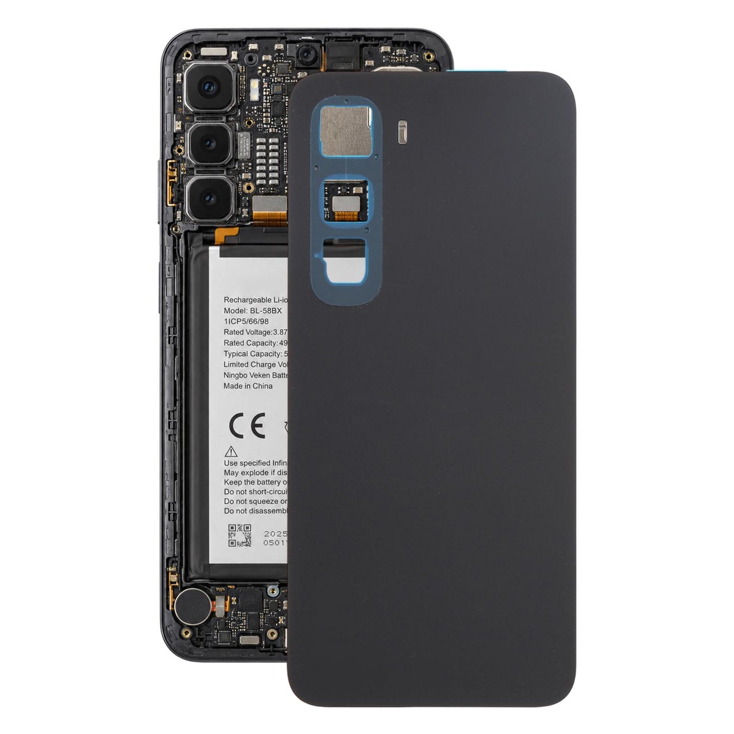 For Infinix Hot 60i 4G X6728 Original Battery Back Cover(Black)