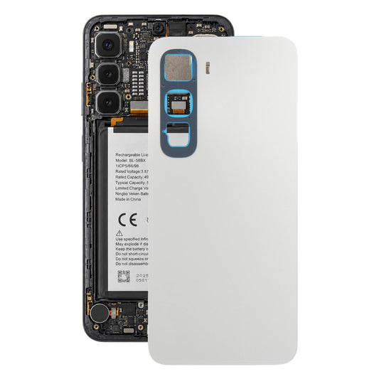 For Infinix Hot 60i 4G X6728 Original Battery Back Cover(Silver)