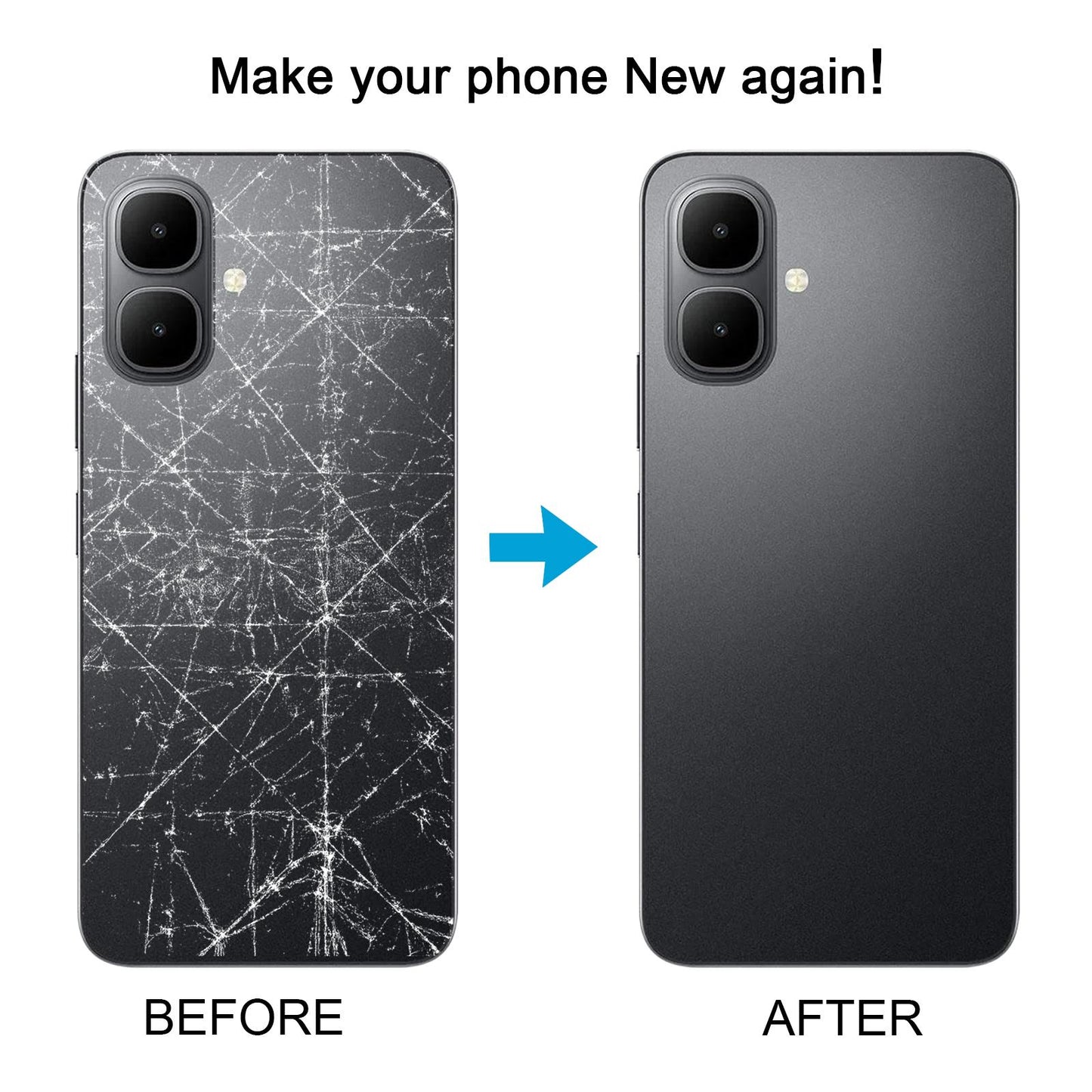 For Infinix Smart 10 X6725 Original Battery Back Cover(Black)