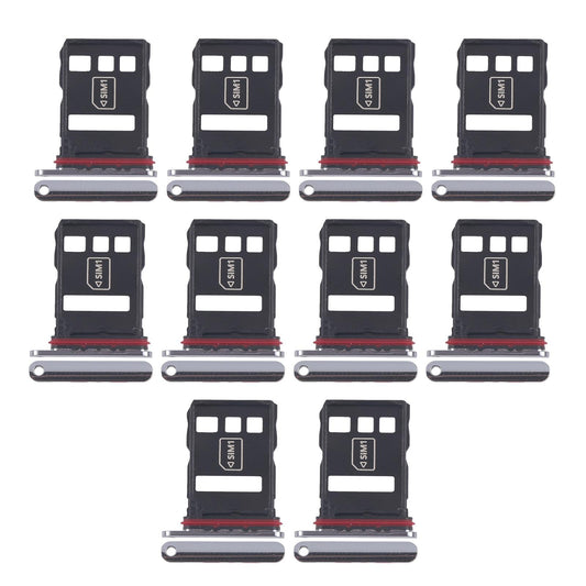 For Huawei Pocket 2 10pcs Original SIM Card Tray + NM Card Tray (Black)