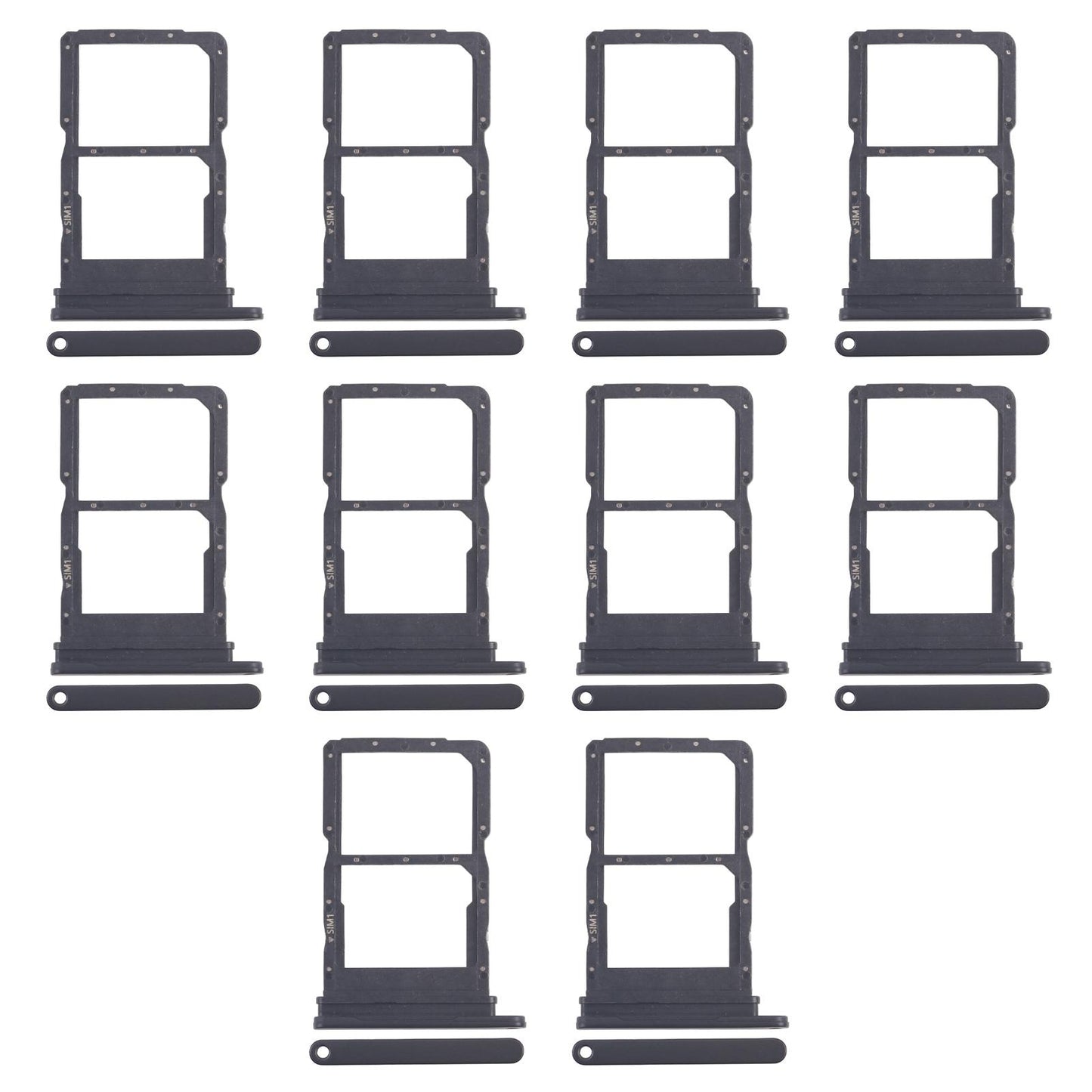 For Huawei Enjoy 60 Pro 10pcs Original SIM Card Tray + SIM Card Tray (Black)