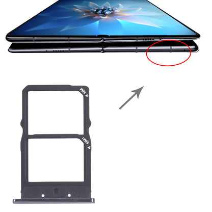 For Huawei Mate X2 10pcs Original SIM Card Tray + NM Card Tray (Black)