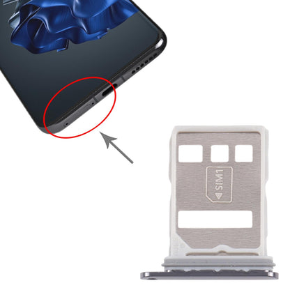For Huawei P60 Pro 10pcs Original SIM Card Tray + NM Card Tray (Black)