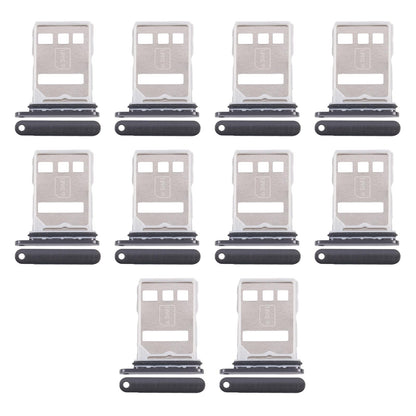 For Huawei P60 Pro 10pcs Original SIM Card Tray + NM Card Tray (Black)