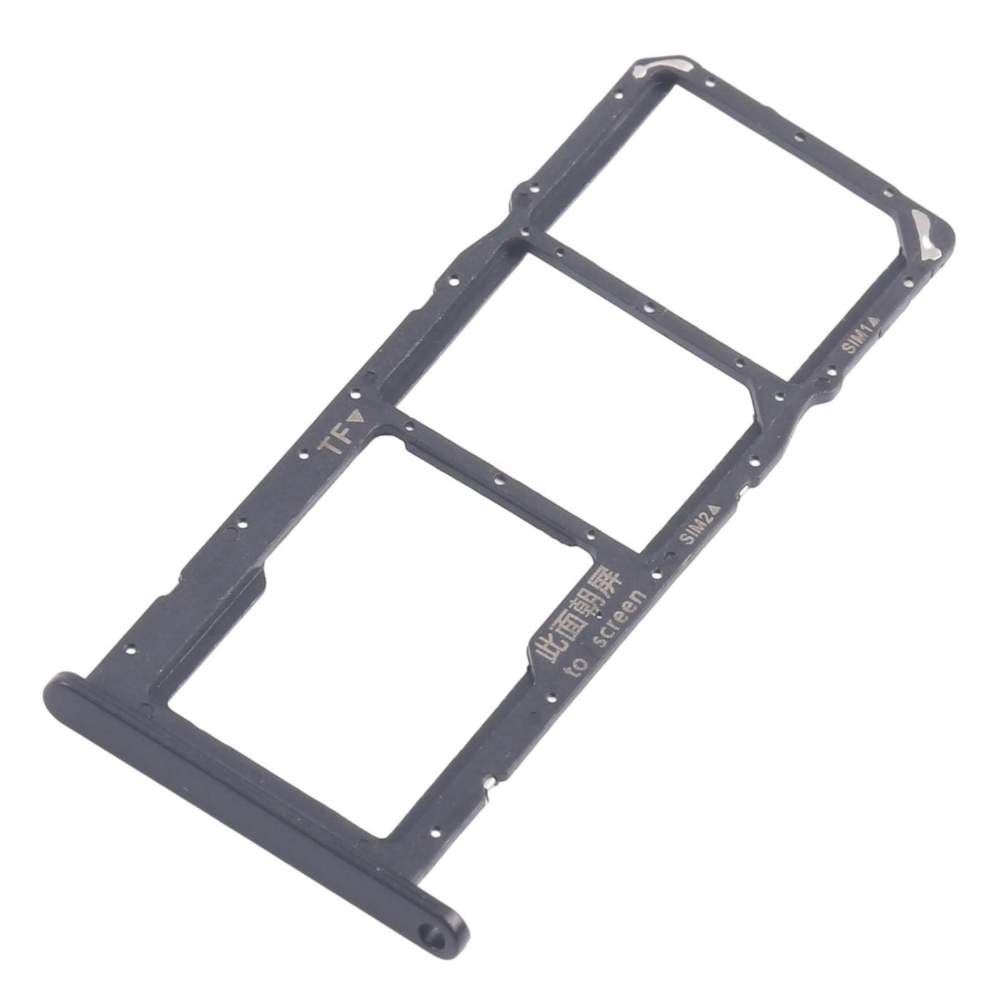 For Huawei Enjoy 20e 10pcs Original SIM Card Tray + SIM Card Tray + Micro SD Card Tray (Black)