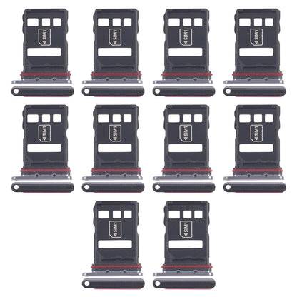 For Huawei P50 10pcs Original SIM Card Tray + NM Card Tray (Black)