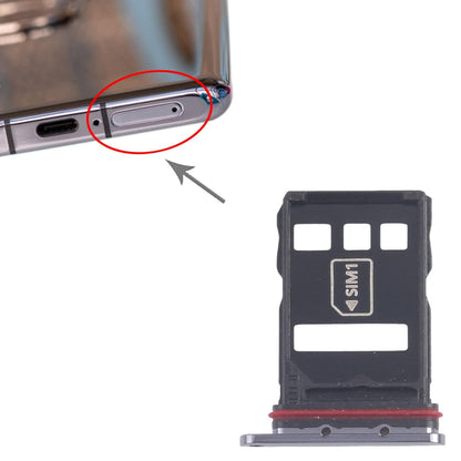 For Huawei P50 10pcs Original SIM Card Tray + NM Card Tray (Black)