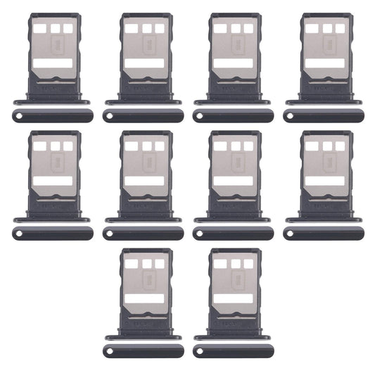 For Huawei Enjoy 20 Plus 10pcs Original SIM Card Tray + NM Card Tray (Black)