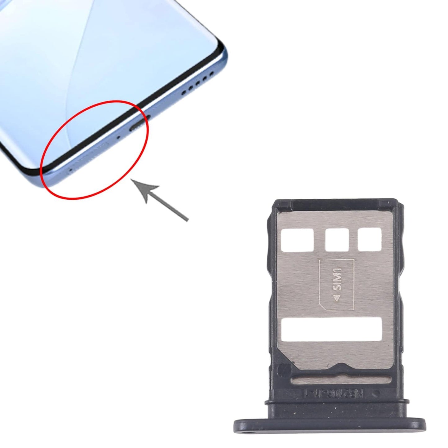 For Huawei nova 9 10pcs Original SIM Card Tray + SIM Card Tray (Black)