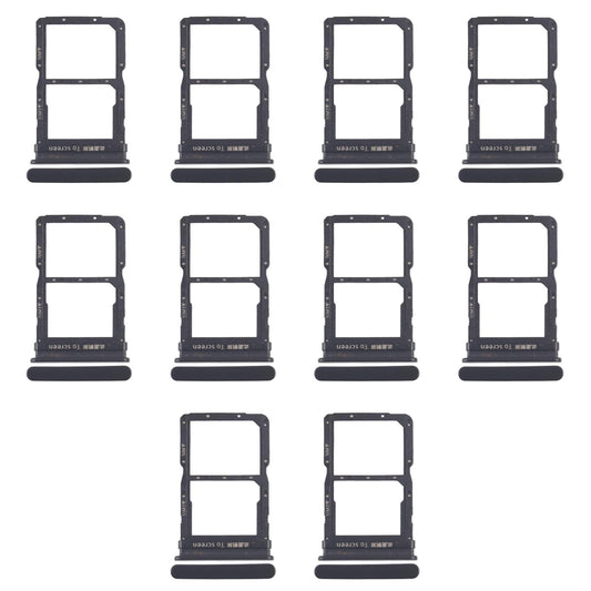 For Huawei Enjoy 20 Pro 10pcs Original SIM Card Tray + NM Card Tray (Black)