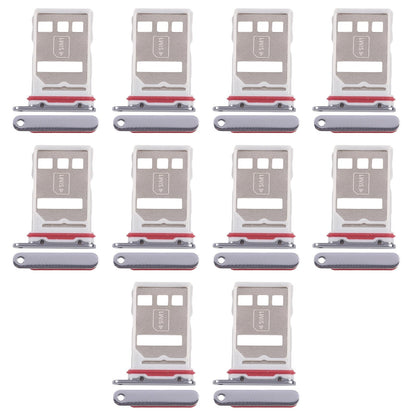 For Huawei Mate 50 Pro 10pcs Original SIM Card Tray + NM Card Tray (Black)