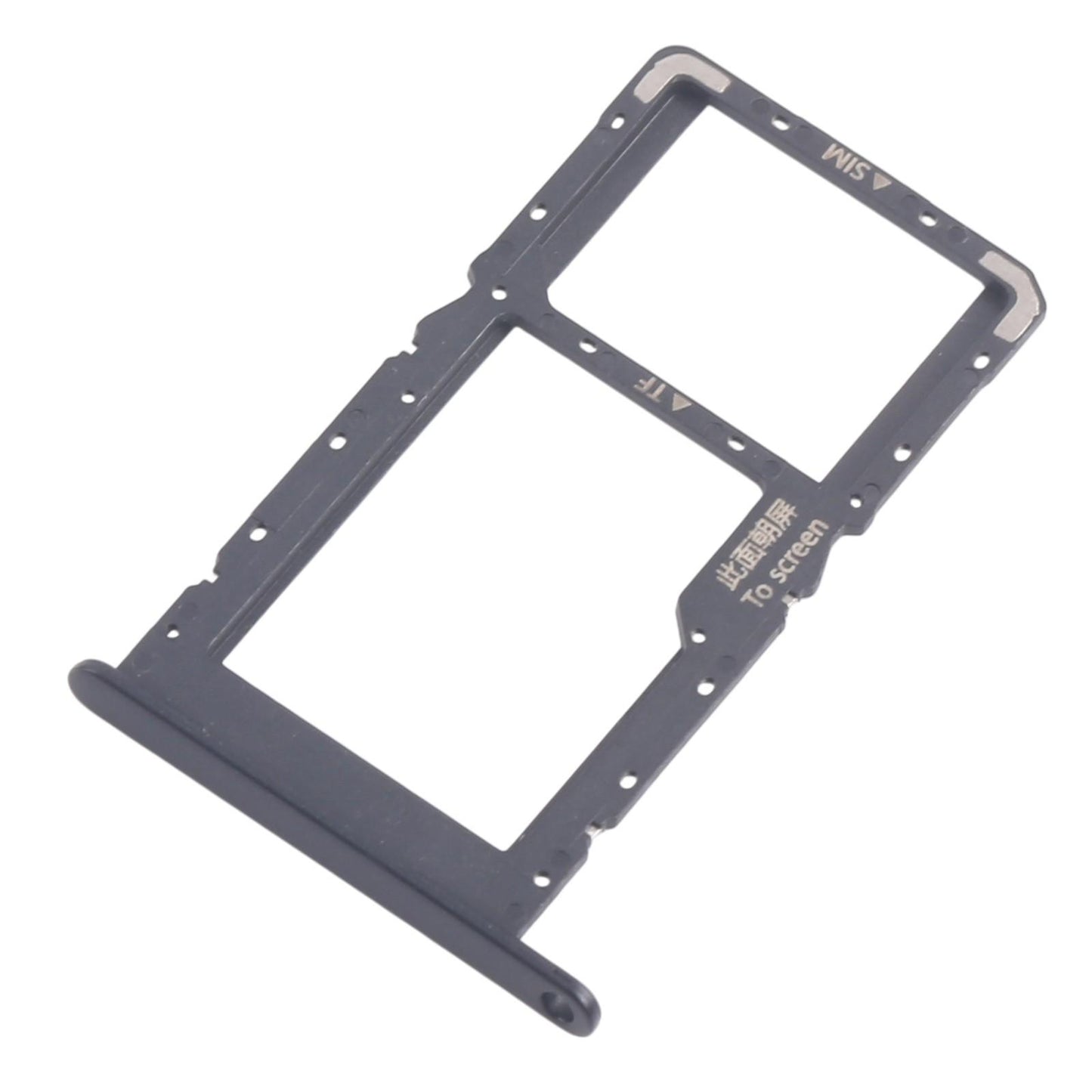For Huawei Enjoy 60 10pcs Original SIM Card Tray + Micro SD Card Tray (Black)