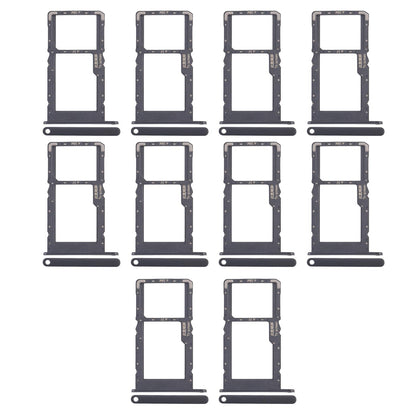 For Huawei Enjoy 60 10pcs Original SIM Card Tray + Micro SD Card Tray (Black)