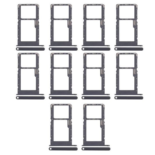 For Huawei Enjoy 60 10pcs Original SIM Card Tray + Micro SD Card Tray (Black)