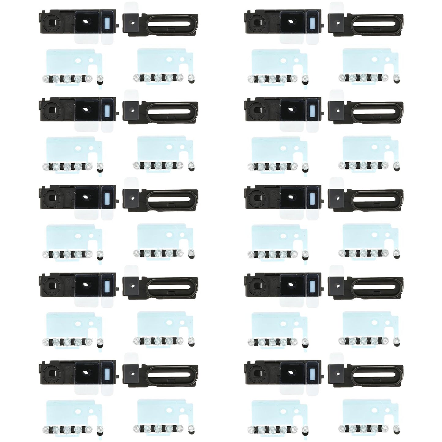 For iPhone 17 Pro Max 10sets Speaker Ringer Buzzer Dustproof Mesh (Silver)