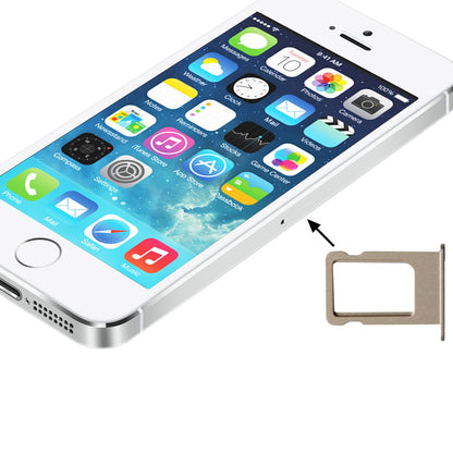 Original SIM Card Tray Holder for iPhone 5S(Gold)