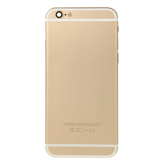 Full Housing Back Cover with Power Button & Volume Button Flex Cable & Charging Port Flex Cable & Speaker Ringer Buzzer for iPhone 6(Gold)