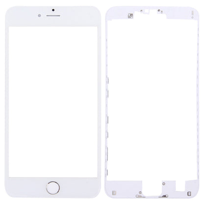 3 in 1 for iPhone 6s Plus (Front Screen Outer Glass Lens + Front Housing LCD Frame + Home Button)(Silver)