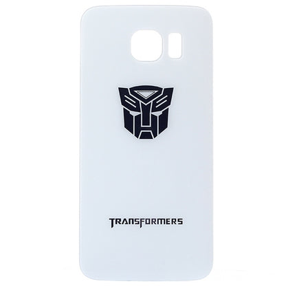 For Galaxy S6 Trans Formers Pattern  Battery Back Cover (White)