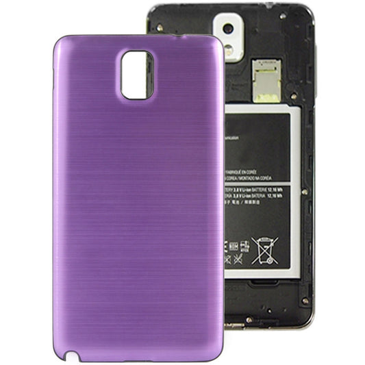 For Galaxy Note III / N9000 Full Metallic Brushed  Battery Cover with Black Frame (Purple)