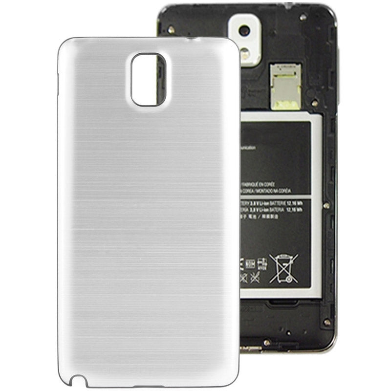 For Galaxy Note III / N9000 Full Metallic Brushed  Battery Cover with Black Frame (Silver)