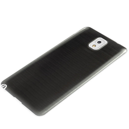For Galaxy Note III / N9000 Full Metallic Brushed  Battery Cover with White Frame (Black)