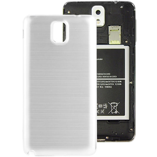 For Galaxy Note III / N9000 Full Metallic Brushed  Battery Cover with White Frame (Silver)