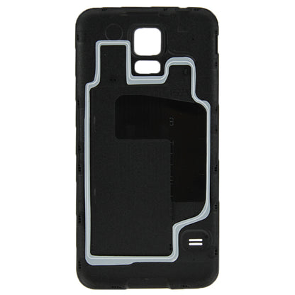 For Galaxy S5 / G900 Original Plastic Material Battery Housing Door Cover with Waterproof Function (Black)