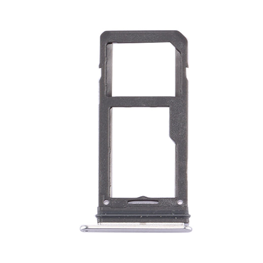 For Galaxy S8 SIM Card Tray + Micro SD Tray (Silver)