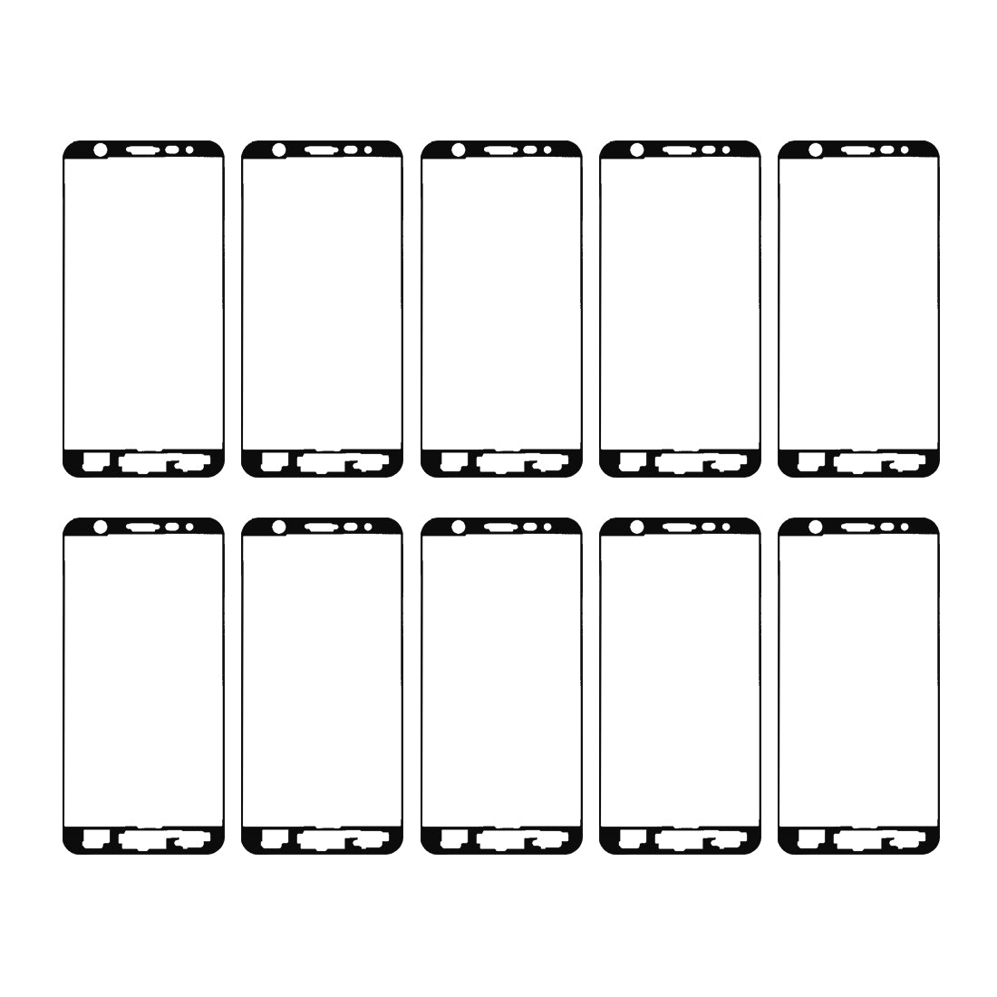 For Galaxy J7 Prime / G610 10pcs Front Housing Adhesive