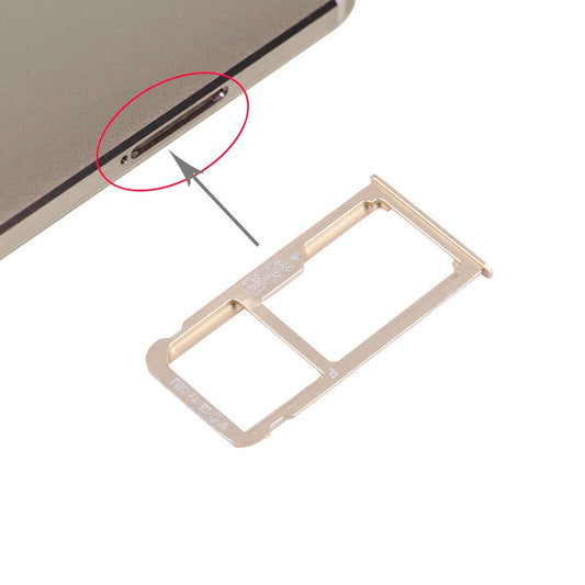 For Huawei Mate 8 Nano SIM + Micro SD / Nano SIM Card Tray(Gold)