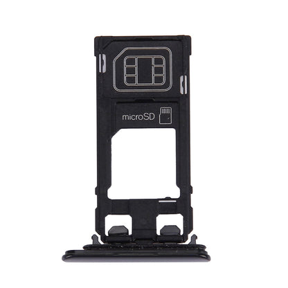 SIM Card Tray + Micro SD Card Tray for Sony Xperia XZ (Single SIM Version)(Black)