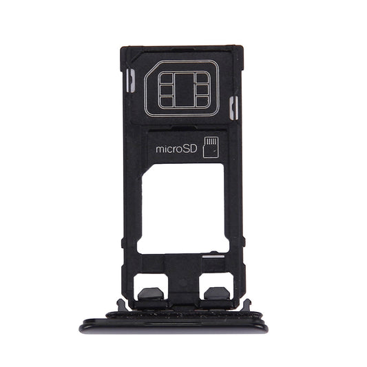 SIM Card Tray + Micro SD Card Tray for Sony Xperia XZ (Single SIM Version)(Black)