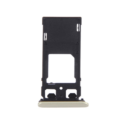 SIM Card Tray + Micro SD / SIM Card Tray + Card Slot Port Dust Plug for Sony Xperia X (Dual SIM Version)(Lime Gold)