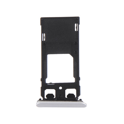 SIM Card Tray + Micro SD / SIM Card Tray + Card Slot Port Dust Plug for Sony Xperia X (Dual SIM Version)(White)