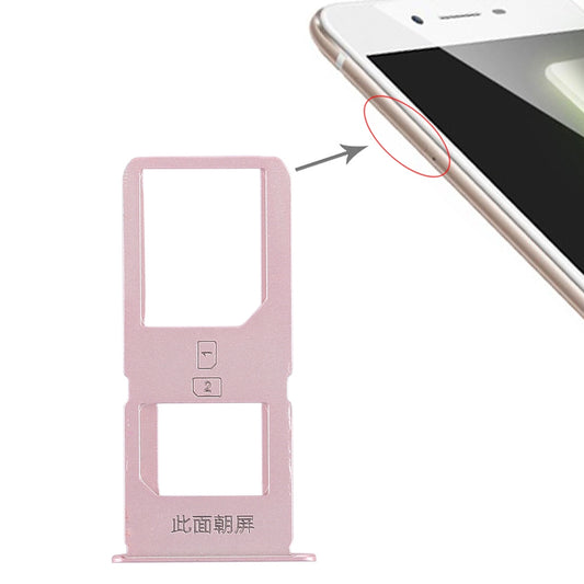 For Vivo X6S Plus 2 x SIM Card Tray (Rose Gold)