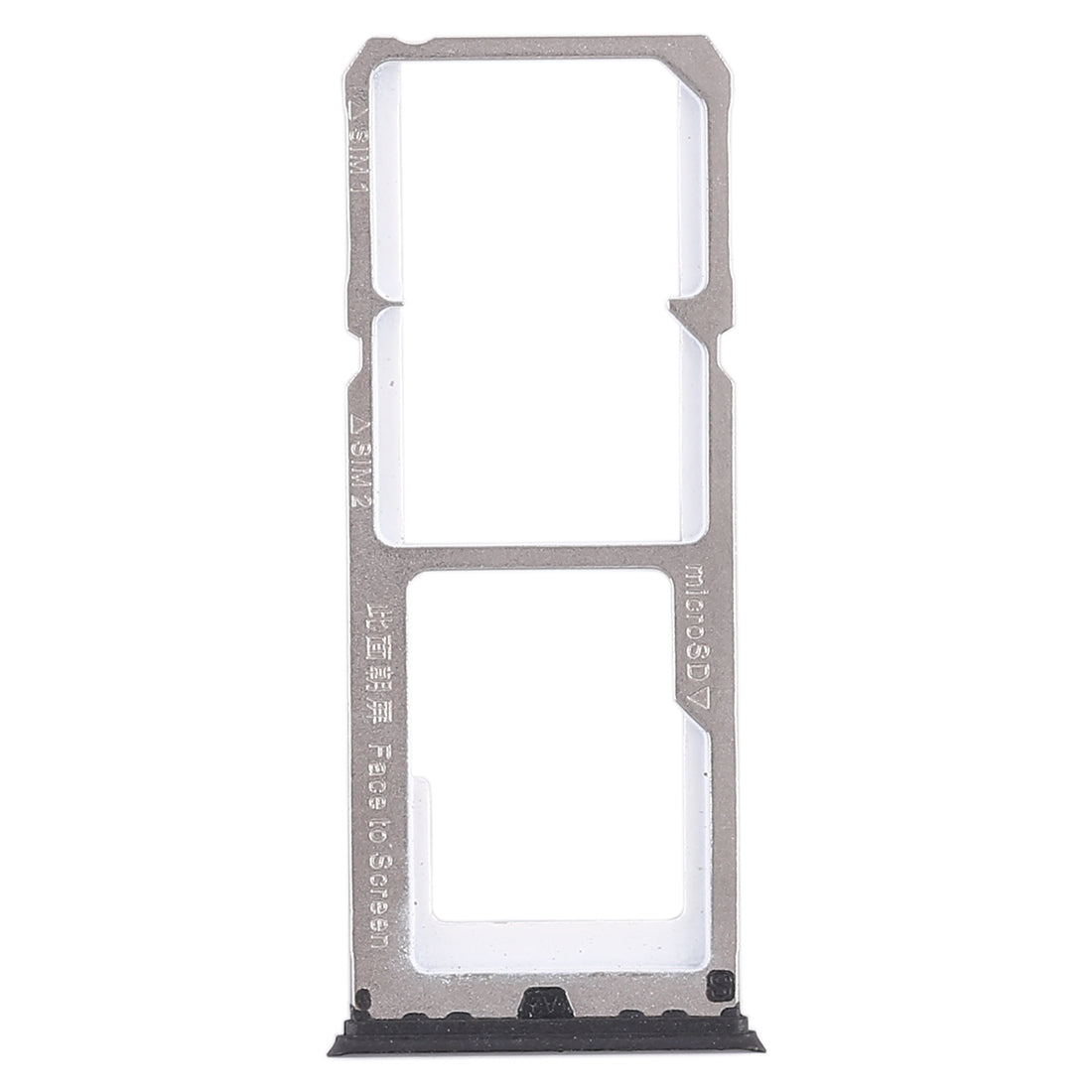 For OPPO A77 2 x SIM Card Tray + Micro SD Card Tray (Black)
