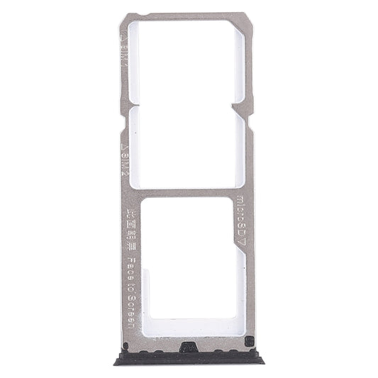 For OPPO A77 2 x SIM Card Tray + Micro SD Card Tray (Black)