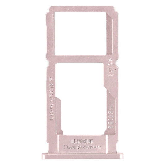For OPPO R11s Plus SIM Card Tray + SIM Card Tray / Micro SD Card Tray (Rose Gold)