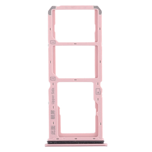 For Vivo Y83 2 x SIM Card Tray + Micro SD Card Tray (Red)